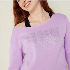 Victoria Secret Pink off the shoulder sweatshirt Size M